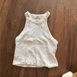 Forever 21 Cream Ribbed Tank Top